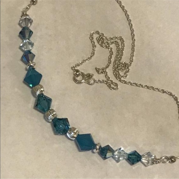 Swarovski crystal and sterling silver necklace - Picture 6 of 6